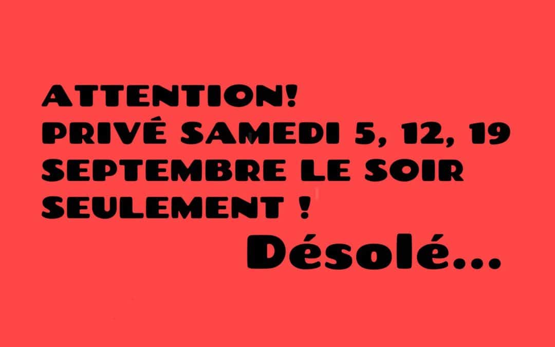 FERMÉ CES SOIR LÀ !!