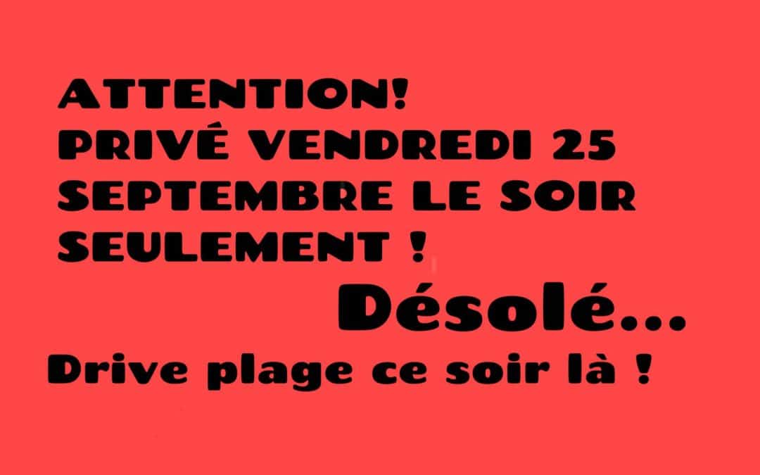SOIRÉE PRIVÉE!